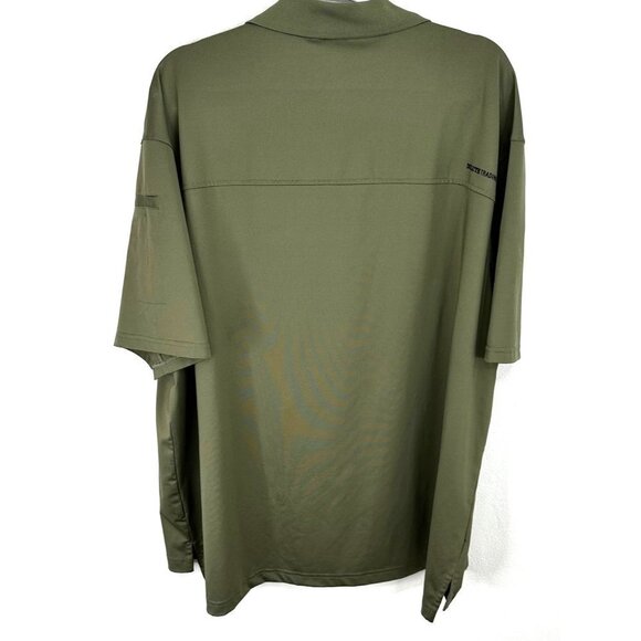 Duluth Trading Men's Knuckledown Green Short Sleeve Polo with Pocket Size 2XL - Picture 4 of 7